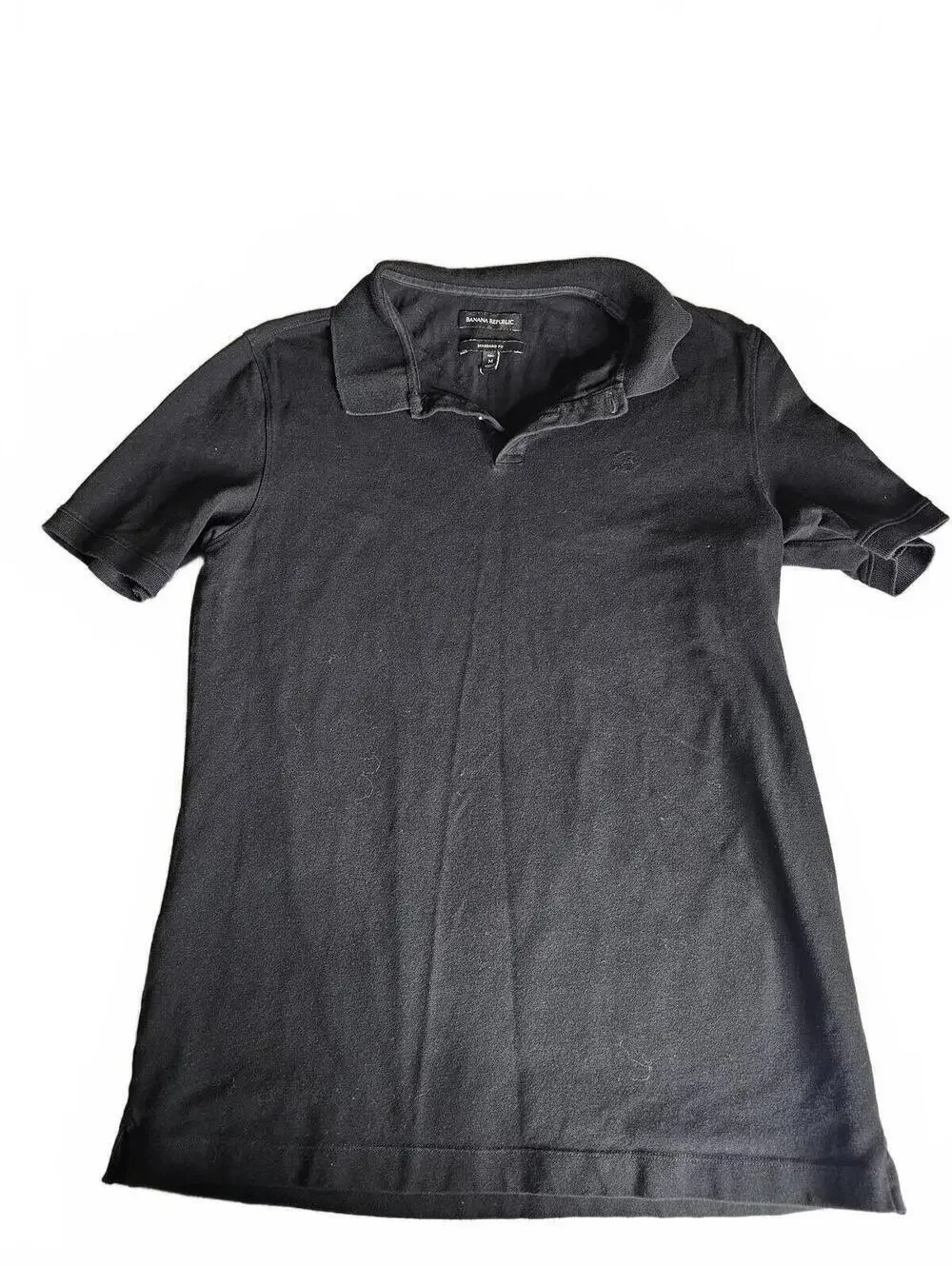 Banana Republic Black Polo Shirt Standard Fit Medium